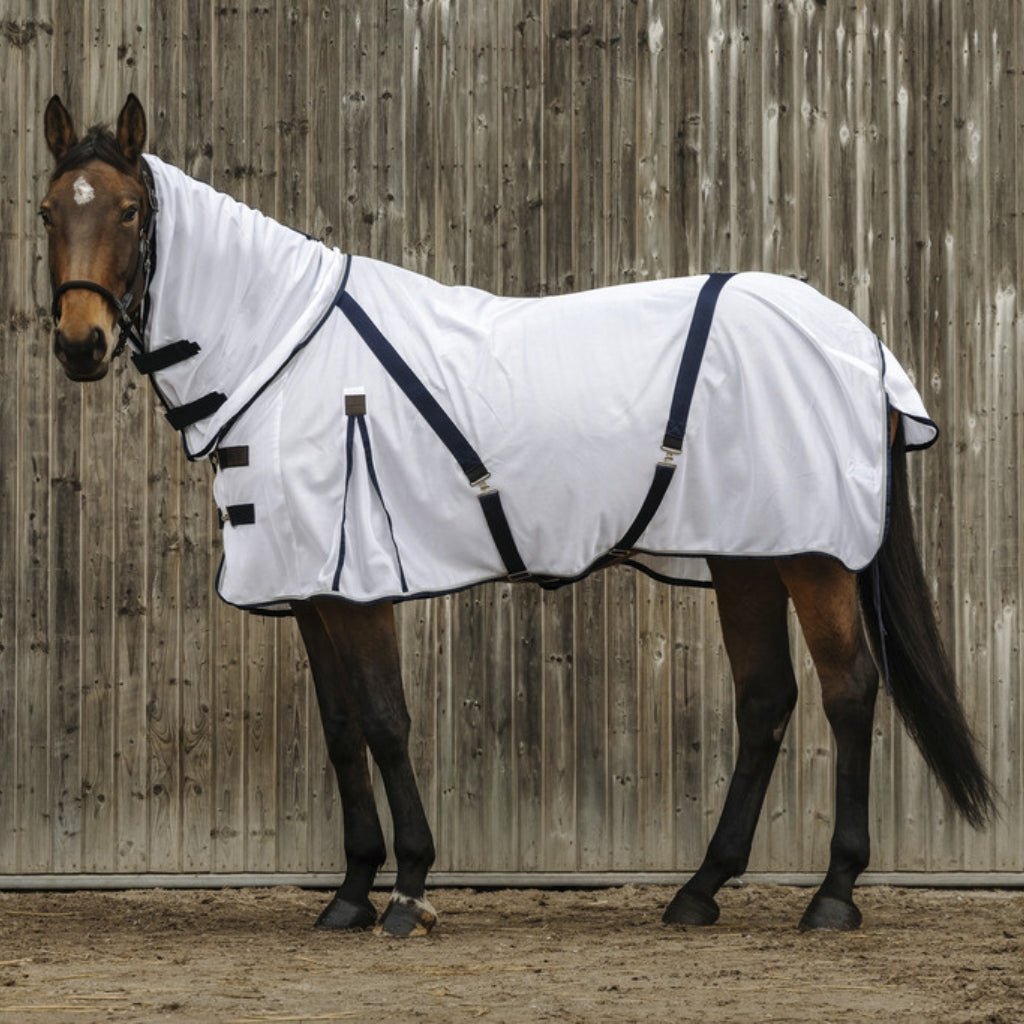 HENRY equestrian - Equitheme - Κουβέρτα για μύγες mesh Combo λευκό