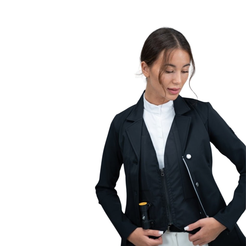 HENRY equestrian - Harcour - Pack Γυναικείο σακάκι αγώνων Kanji + θώρακα Airbag - Black