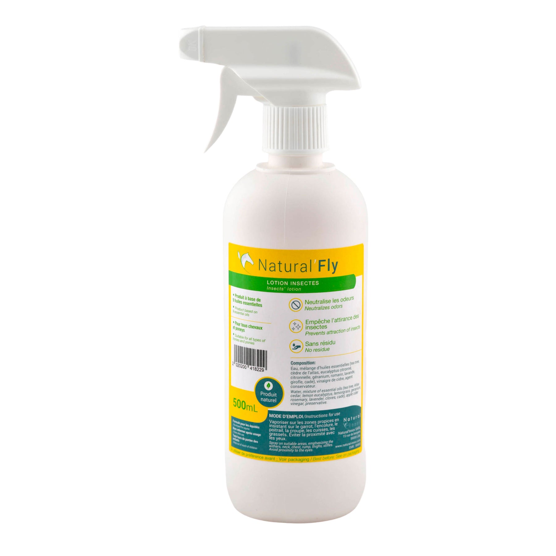 HENRY equestrian - Natural’ Innov - Εντομοαπωθητικό spray Natural’ Fly 500 ml