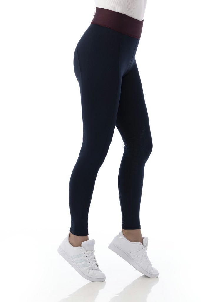 HENRY equestrian - Equitheme - Γυναικείο legging ιππασίας Tea pull-on navy / plum