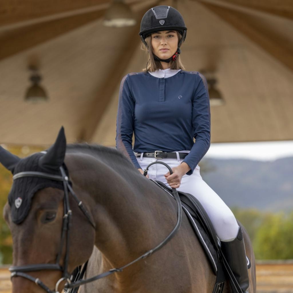 HENRY equestrian - Equitheme - Γυναικείο μακρυμάνικο μπλουζάκι αγώνων Pekin - navy