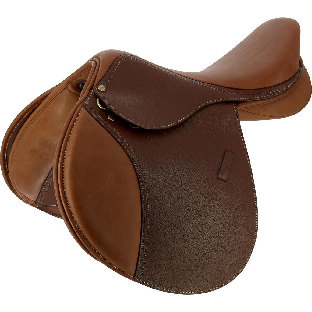 HENRY equestrian - Eric Thomas - Σέλα Fitter Εμποδίων με κοκκώδες δέρμα - φουντούκι