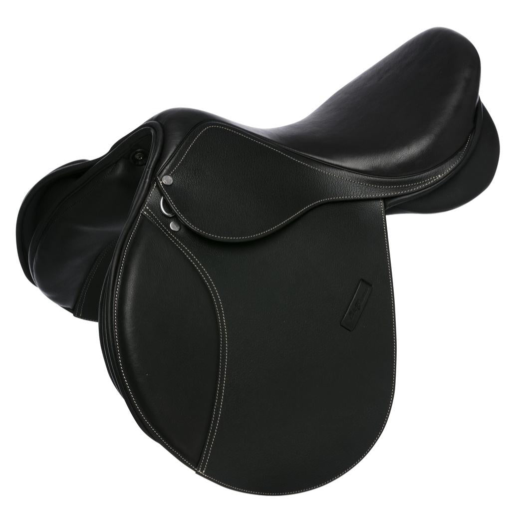 HENRY equestrian - Eric Thomas - Σέλα Fitter Εμποδίων με κοκκώδες δέρμα - μαύρο