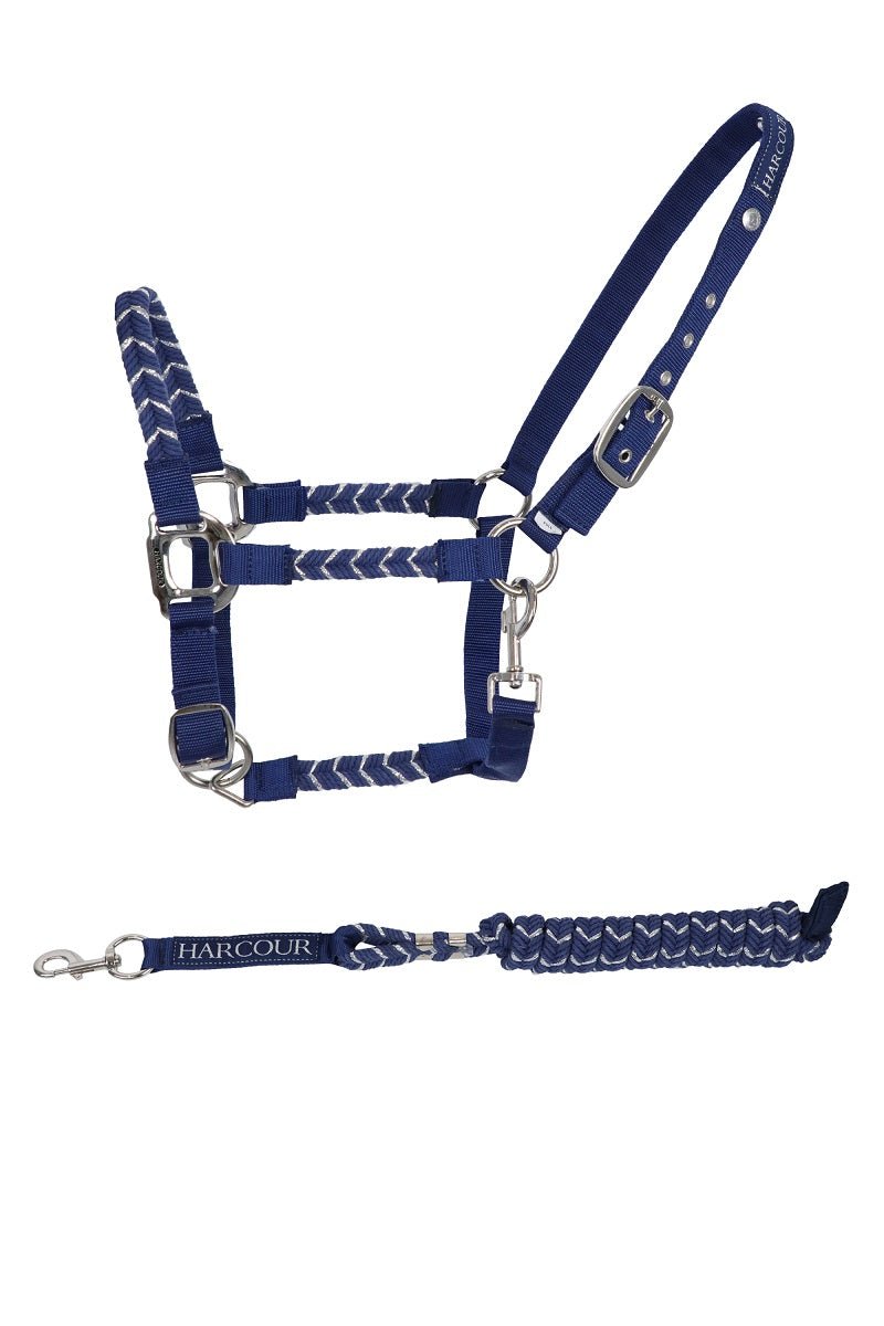HENRY equestrian - Harcour - Καπίστρι με σχοινί Hacker navy