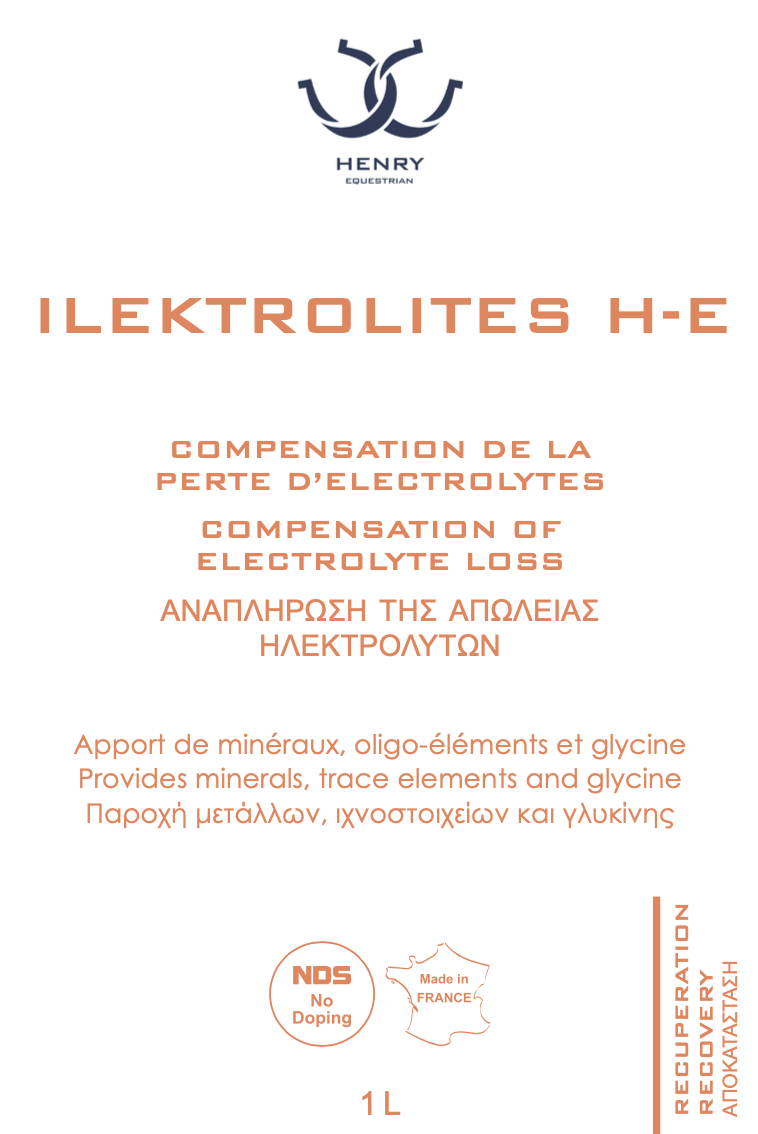 HENRY equestrian - HENRY equestrian - Συμπλήρωμα διατροφής ILEKTROLITES H-E 1 L