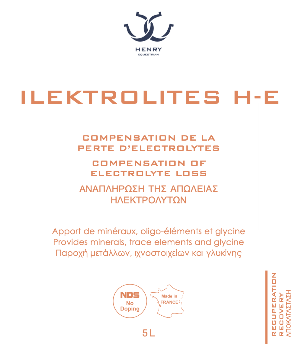 HENRY equestrian - HENRY equestrian - Συμπλήρωμα διατροφής ILEKTROLITES H-E 5 L