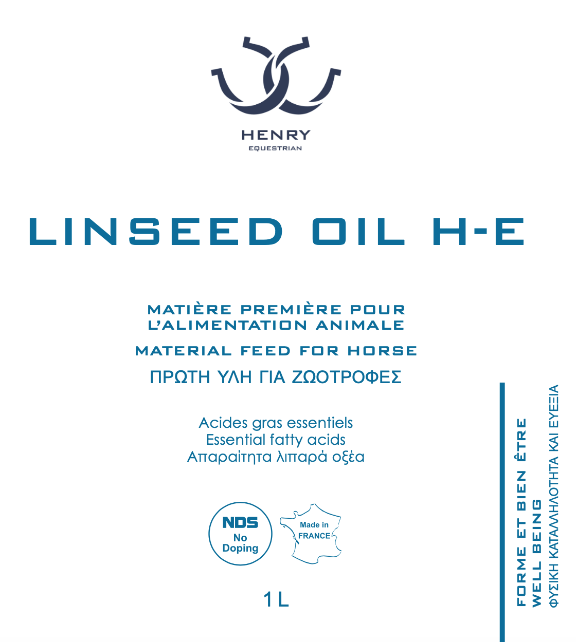 HENRY equestrian - HENRY equestrian - Συμπλήρωμα διατροφής LINSEED OIL H-E 1 L