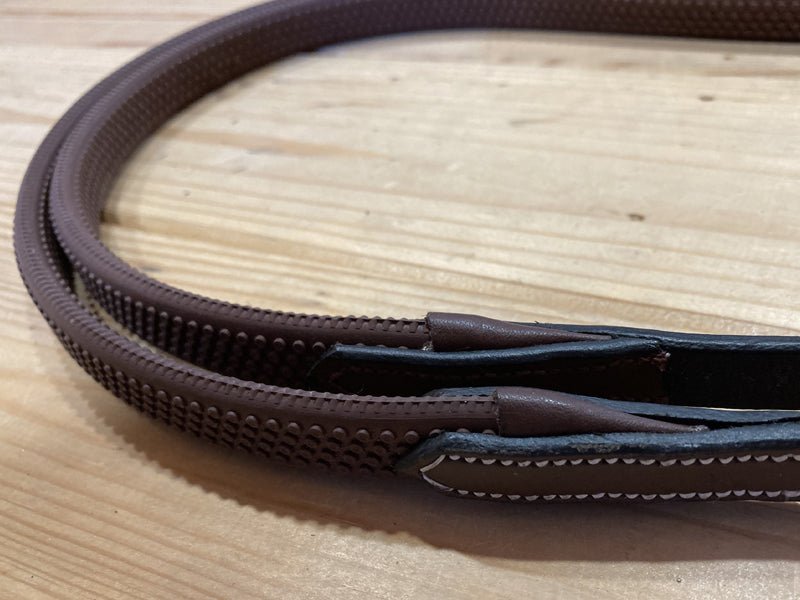 HENRY equestrian - Jump’In - Καουτσούκ ηνία με stop 5/8 One καφέ
