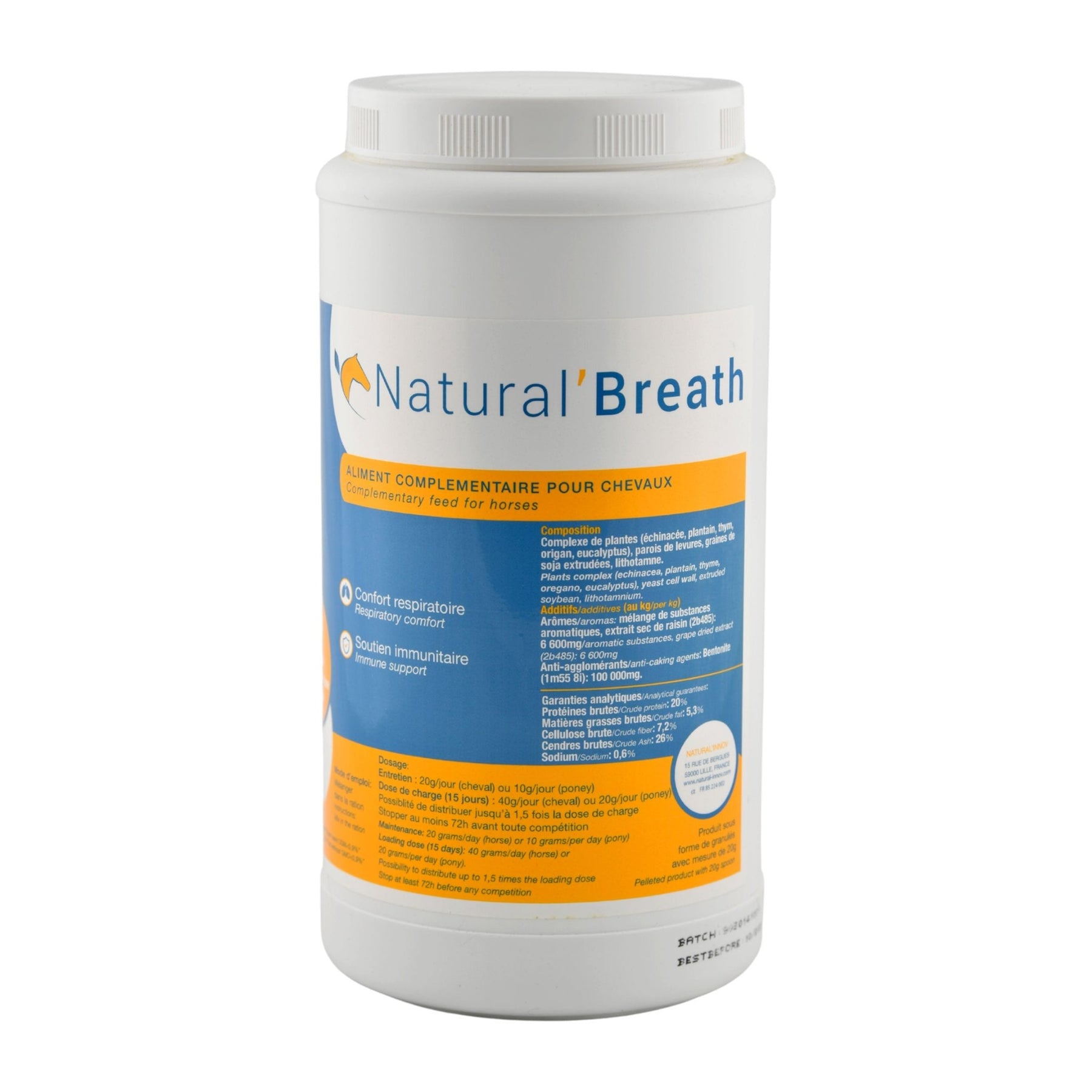 HENRY equestrian - Natural’ Innov - Συμπλήρωμα διατροφής NATURAL' BREATH αναπνευστική άνεση 1,2 kg