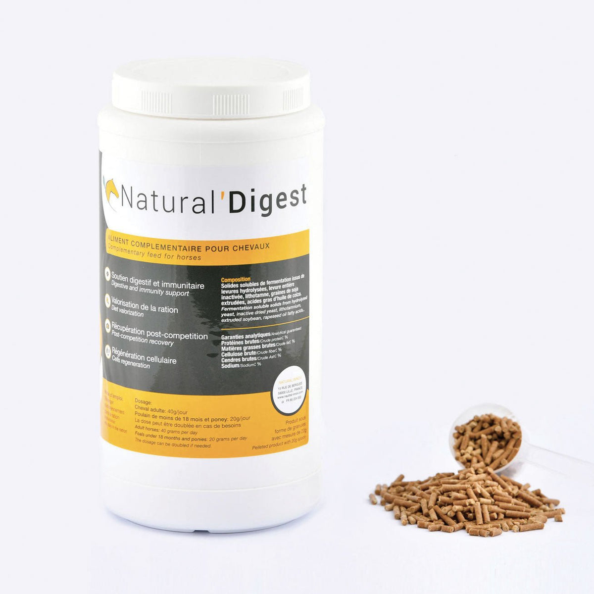 HENRY equestrian - Natural’ Innov - Συμπλήρωμα διατροφής Natural’ Digest πεπτική άνεση 1,2 kg