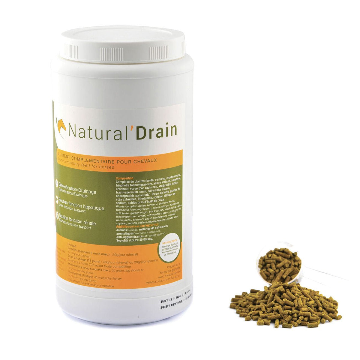 HENRY equestrian - Natural’ Innov - Συμπλήρωμα διατροφής Natural’ DRAIN 1,2 kg