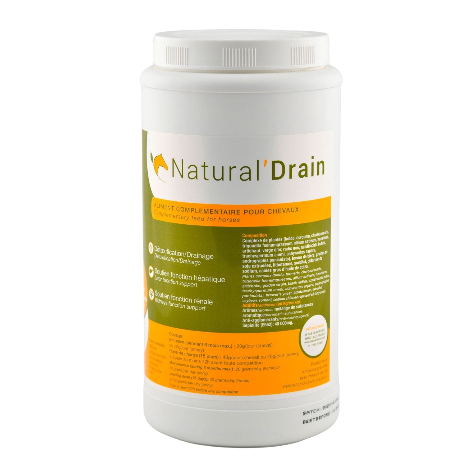 HENRY equestrian - Natural’ Innov - Συμπλήρωμα διατροφής Natural’ DRAIN 1,2 kg
