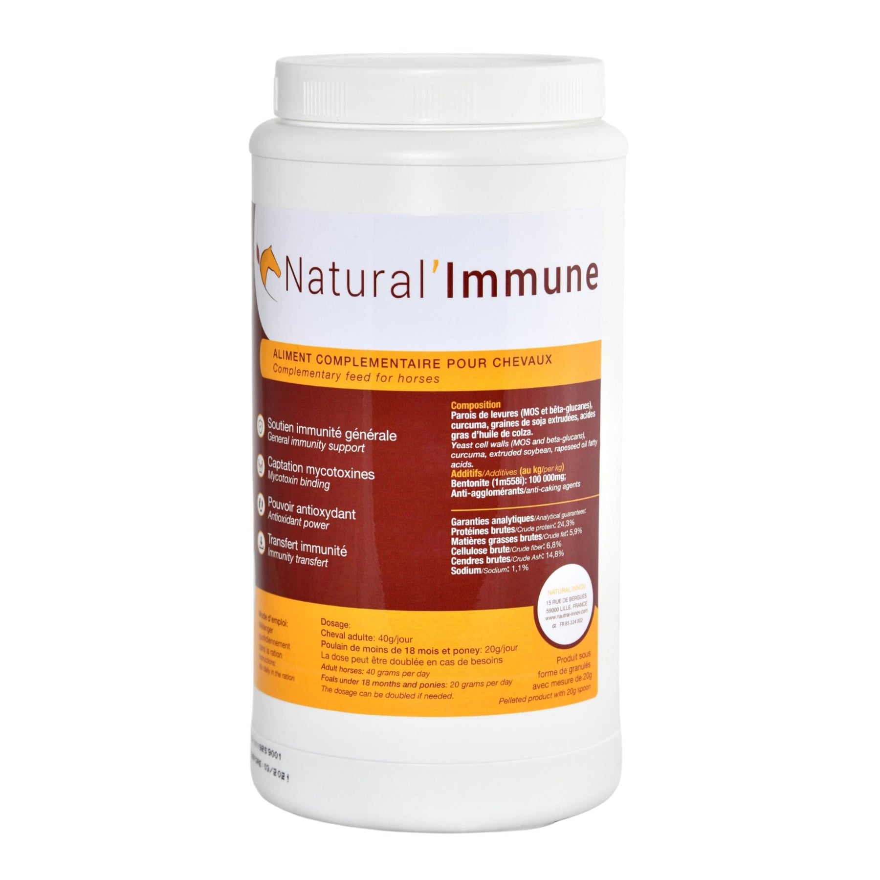 HENRY equestrian - Natural’ Innov - Συμπλήρωμα διατροφής Natural’ IMMUNE 1,2 kg