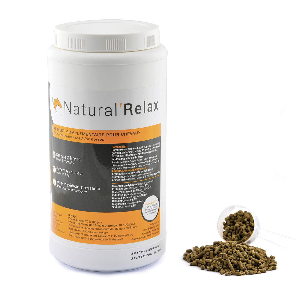 HENRY equestrian - Natural’ Innov - Συμπλήρωμα διατροφής Natural’ RELAX 1,2 kg