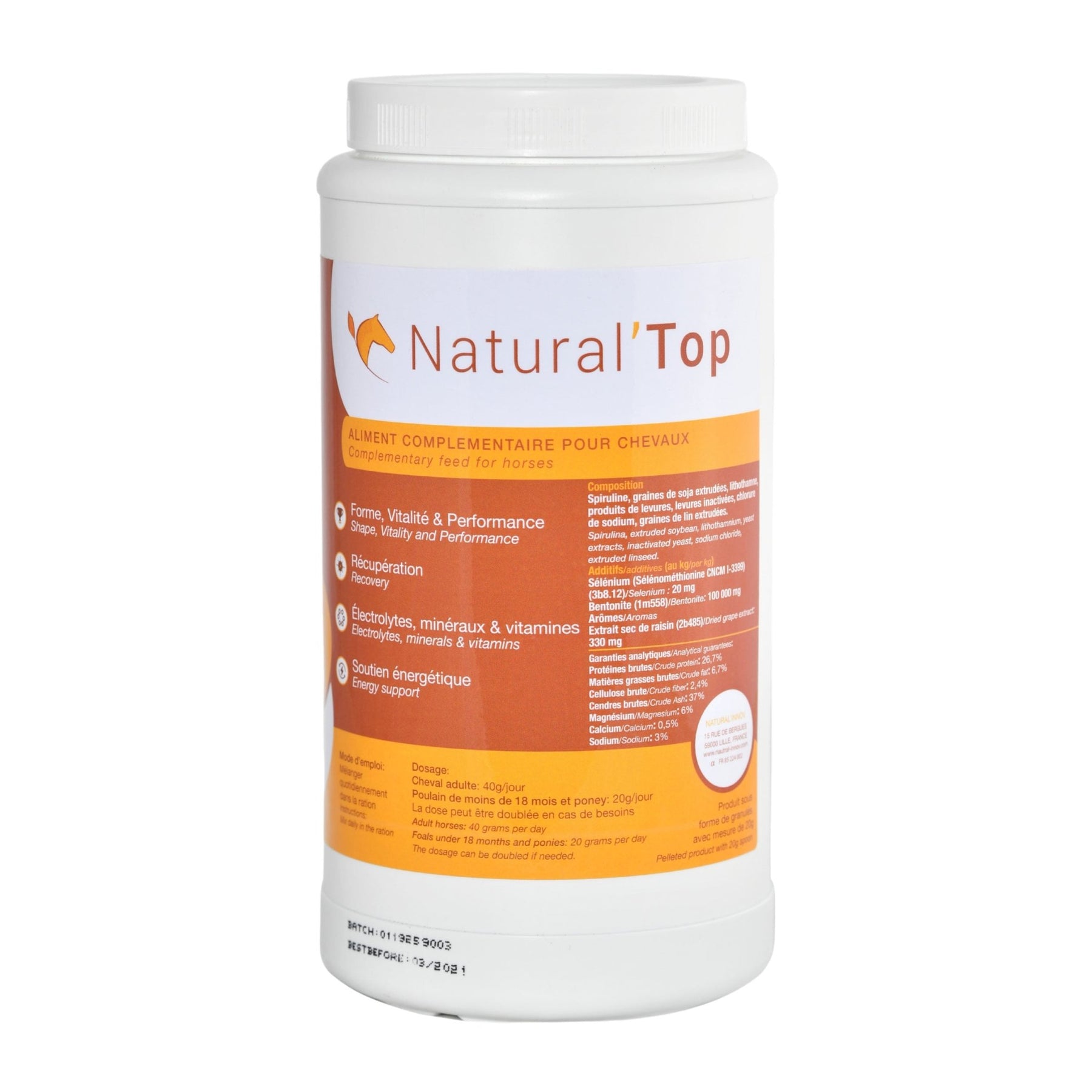 HENRY equestrian - Natural’ Innov - Συμπλήρωμα διατροφής Natural’ Top 1,2 kg