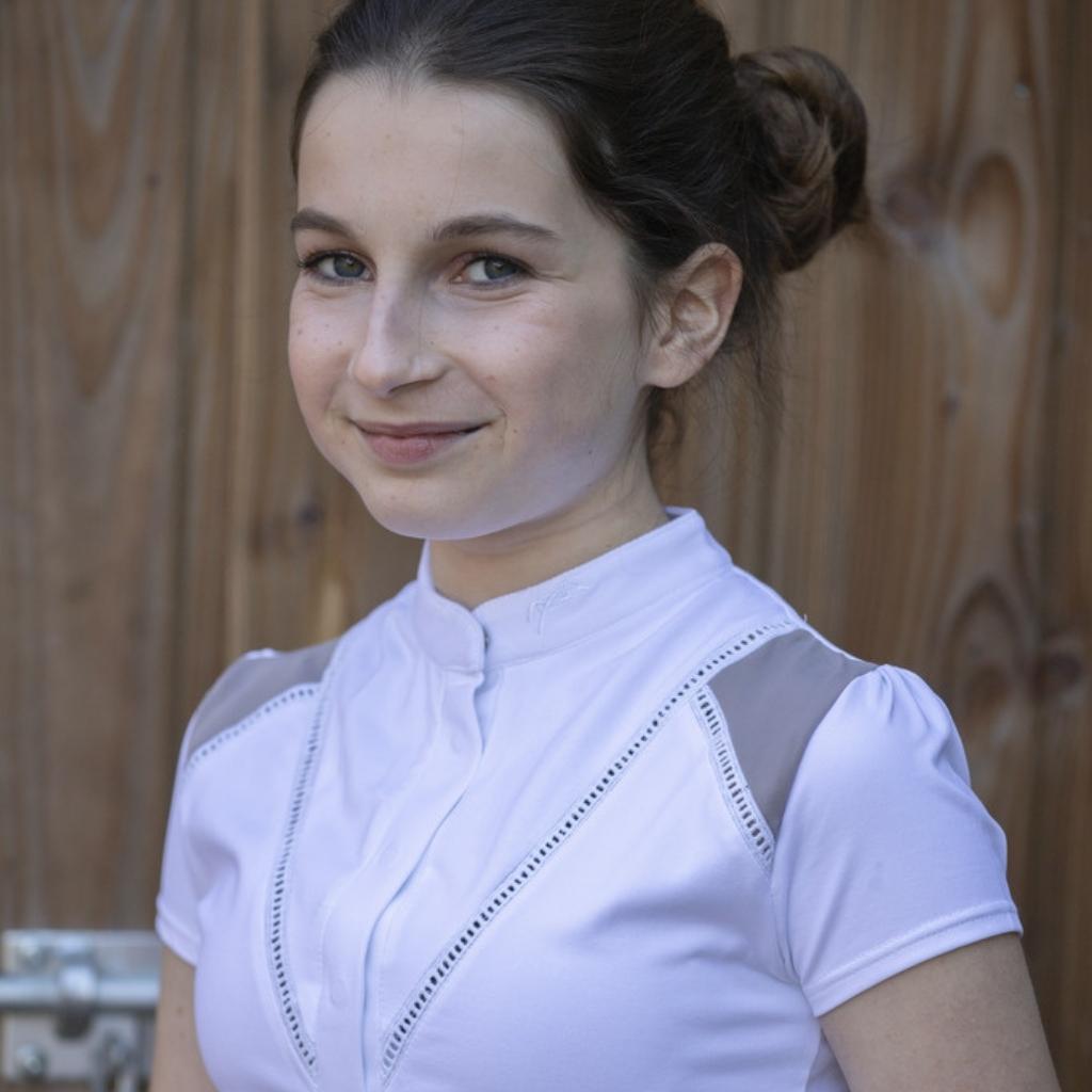 HENRY equestrian - Penelope Store - Γυναικείο κοντομάνικο μπλουζάκι αγώνων Venise - λευκό / μπεζ
