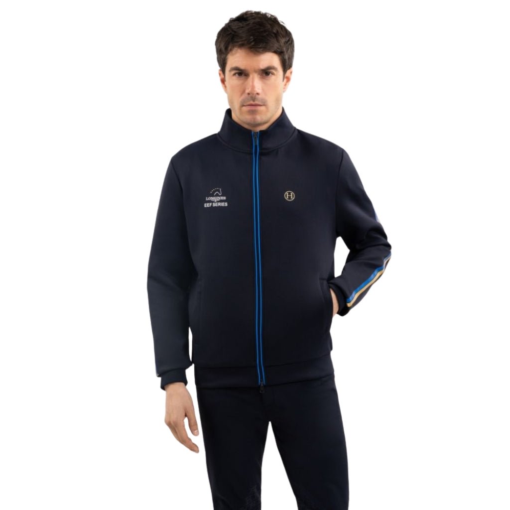 HENRY equestrian - HARCOUR - Zipped Sweatshirt Budapest Unisex EEF - man - navy
