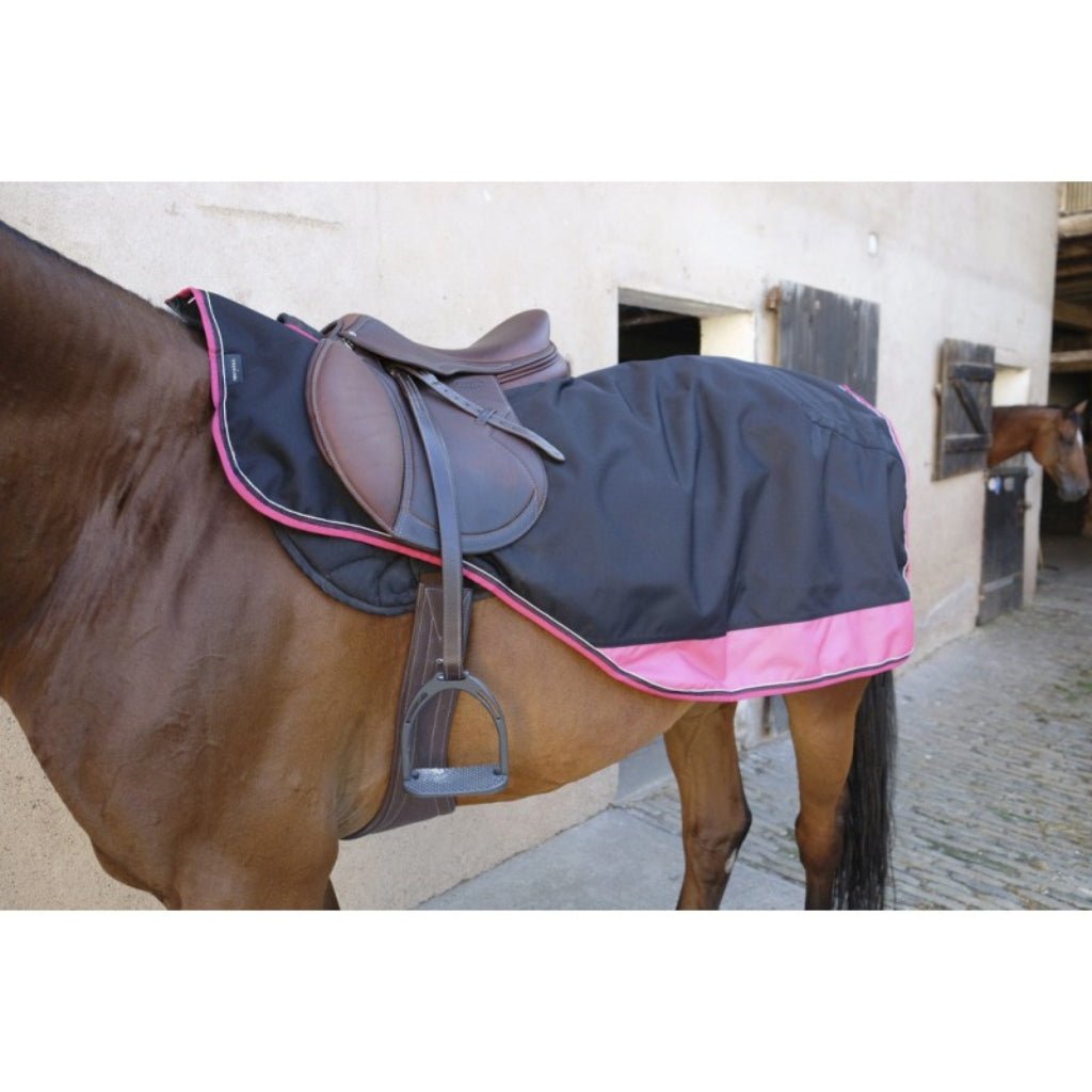 HENRY equestrian - Equitheme - Αδιάβροχη κουβέρτα προπόνησης με εσωτερικό fleece - μαύρο / ροζ