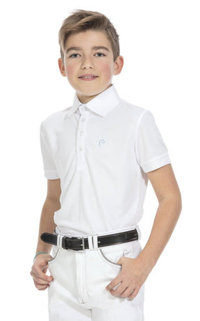 HENRY equestrian - Equitheme - Αγόρι κοντομάνικο μπλουζάκι αγώνων mesh λευκό