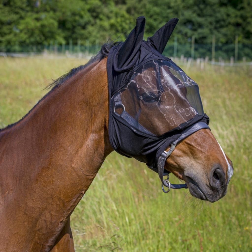 HENRY equestrian - Equitheme - Μάσκα για μύγες "DOUX" μαύρο