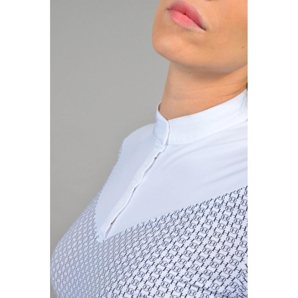 HENRY equestrian - Harcour - Γυναικείο μακρυμάνικο μπλουζάκι αγώνων Cognac λευκό