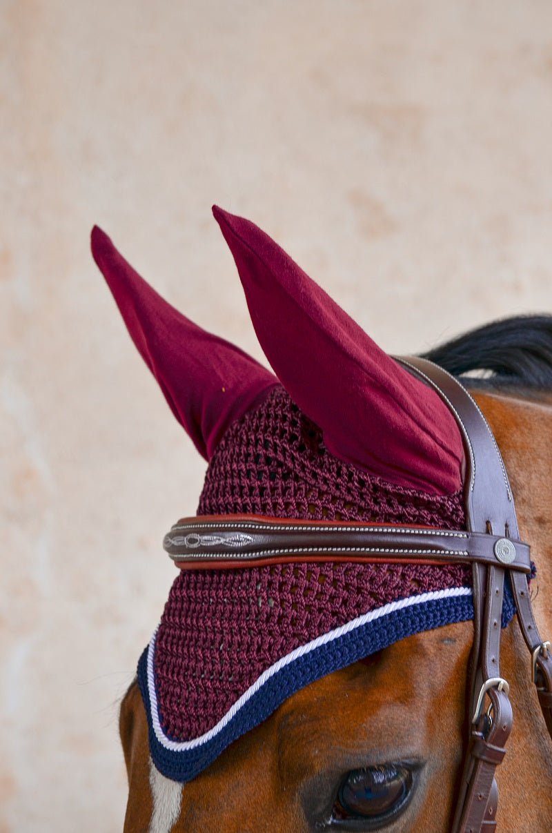 HENRY equestrian - Harcour - Σετ υποσάγμα Chantilly και σκουφάκι Diamant μπορντό